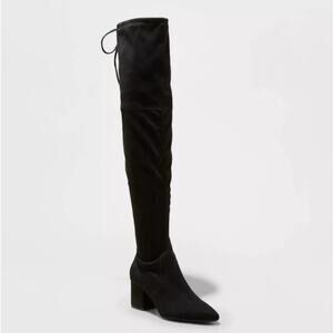 NEW A New Day Women's Tall Dress Boots Over The Knee Height Black Size 7